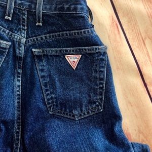 GUESS VINTAGE 80’s High Rise Indigo Taper Jeans